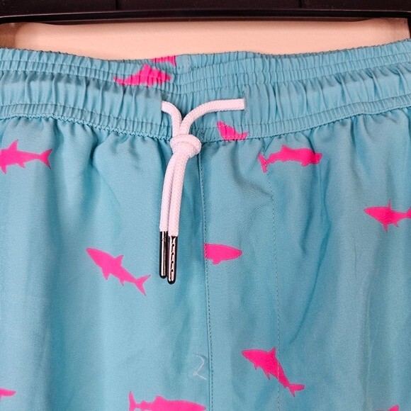 Maamgic "PINK SHARKS" Drawstring Lined Swim Trunks/Shorts size xl nwt - Picture 4 of 9